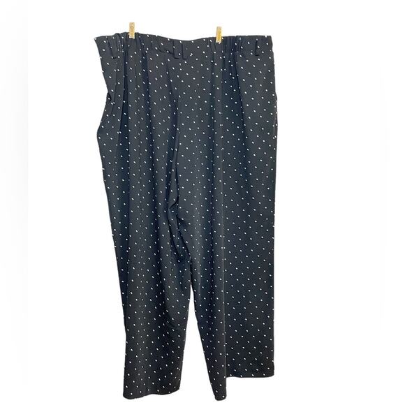 Torrid Polka Dot Black Wide Leg Office Dress Slacks Pants Plus Size 26 - Picture 8 of 10